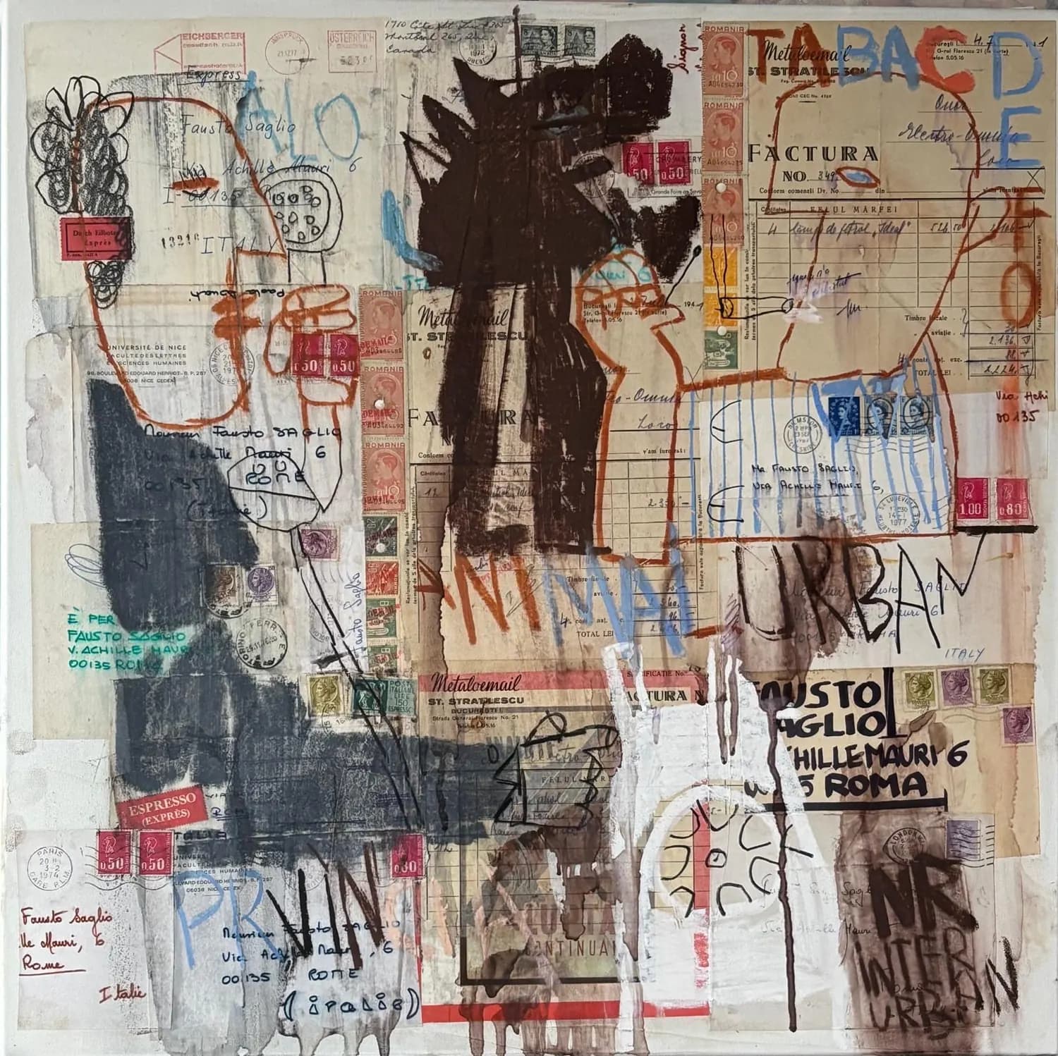 Abstract — Dan Badea, tehnica mixta