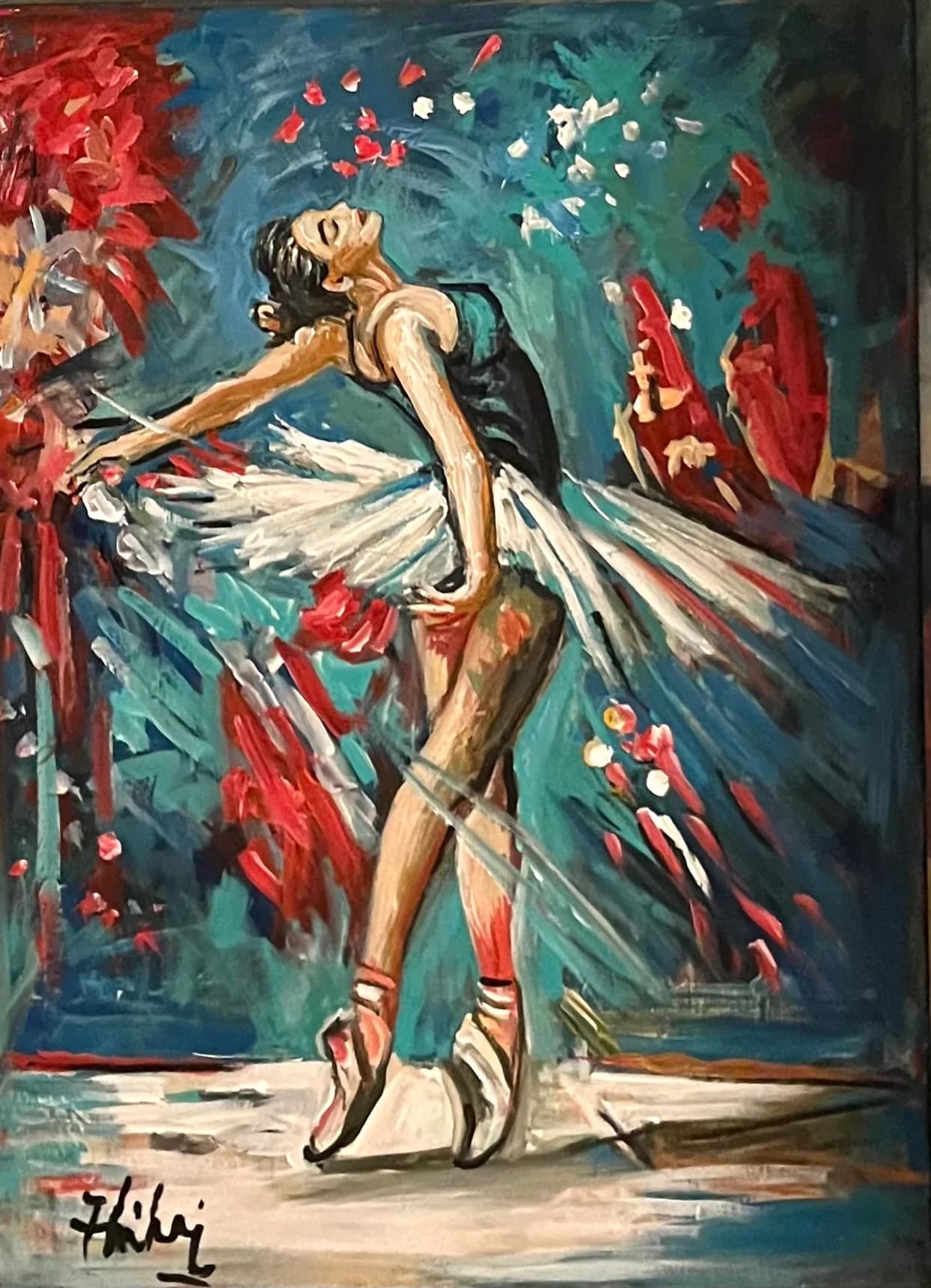 Balerina talentata — Mihai Ioan, acril pe pânză