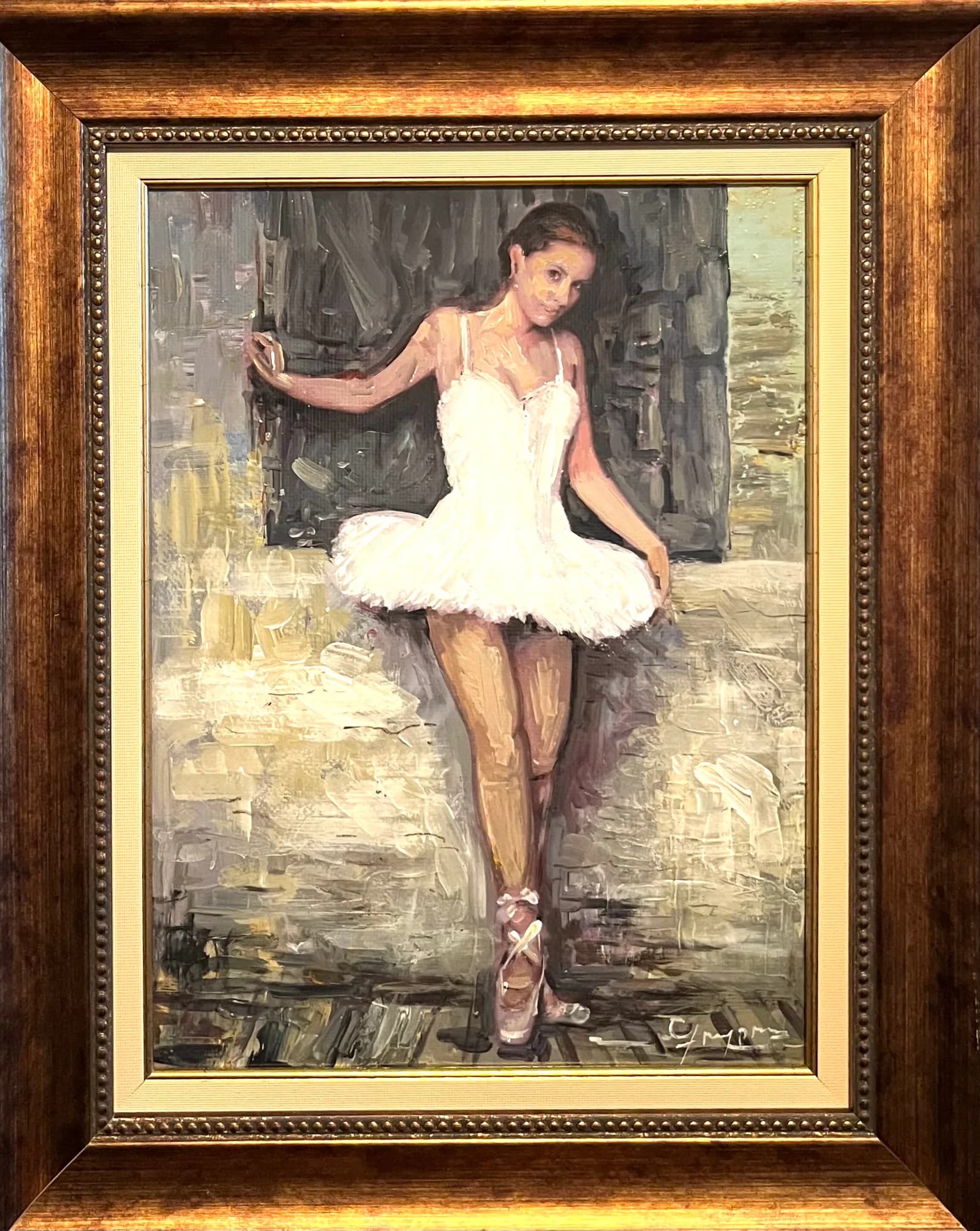 Balerina timida — Grigore Stan, ulei pe pânză