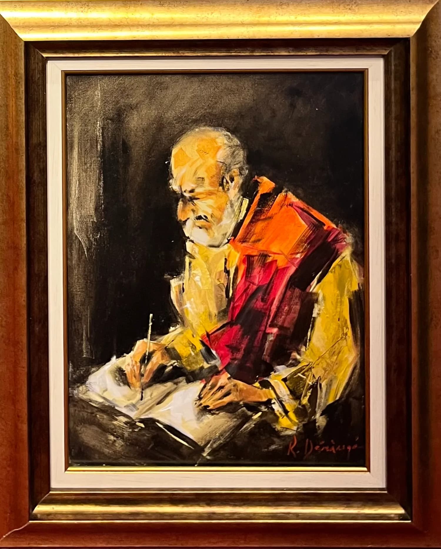 Carturarul filozof — Radu Daranga, ulei pe pânză