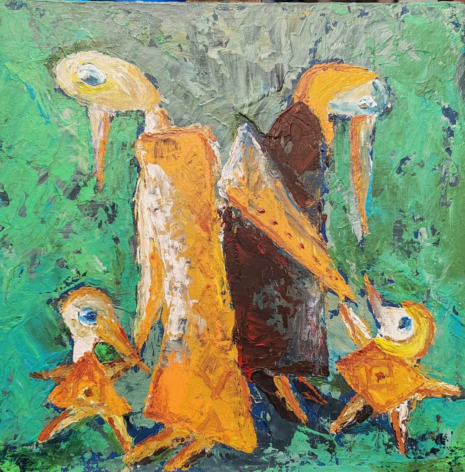 Familia Pinochio — George Pais, ulei pe panza