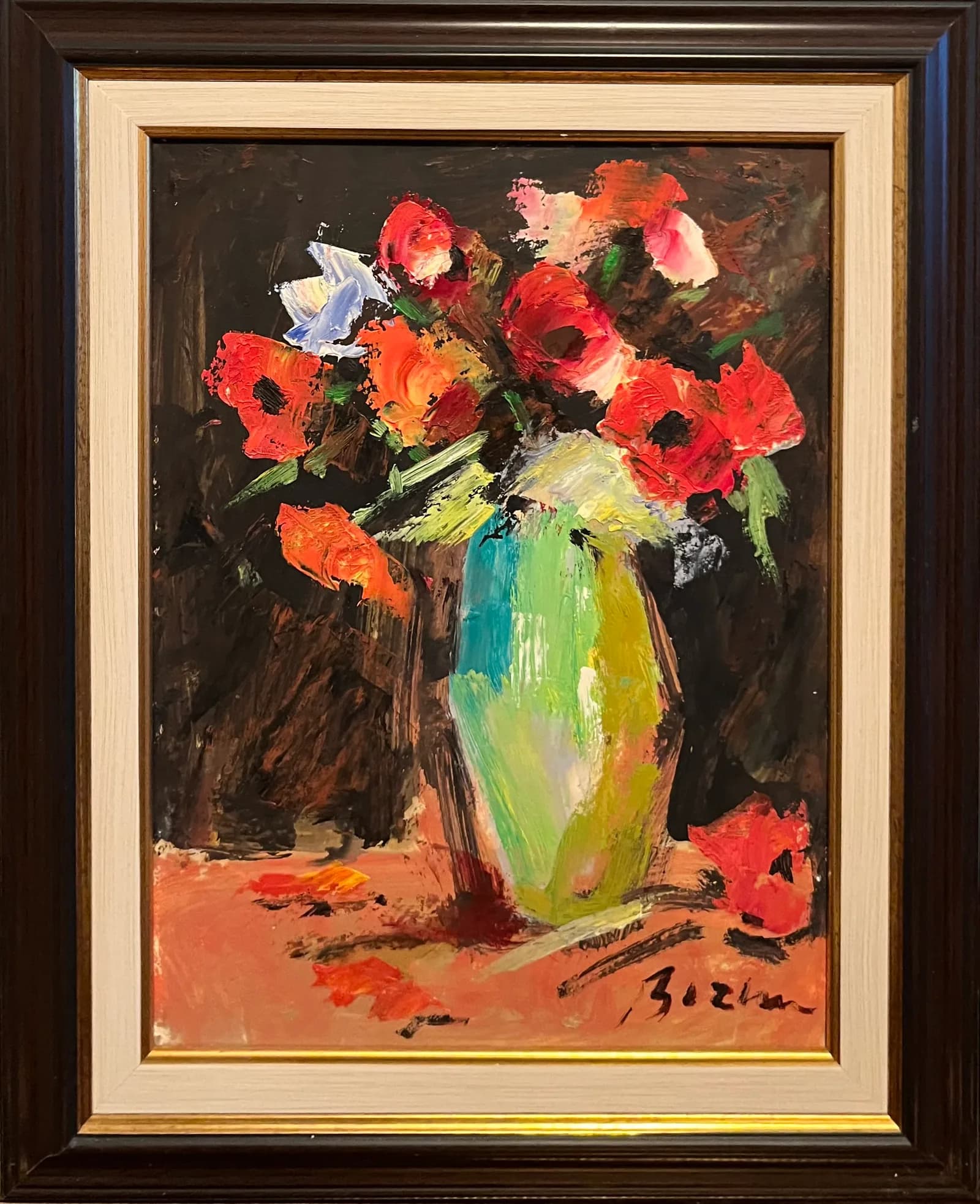 Florile de vară — ulei pe carton