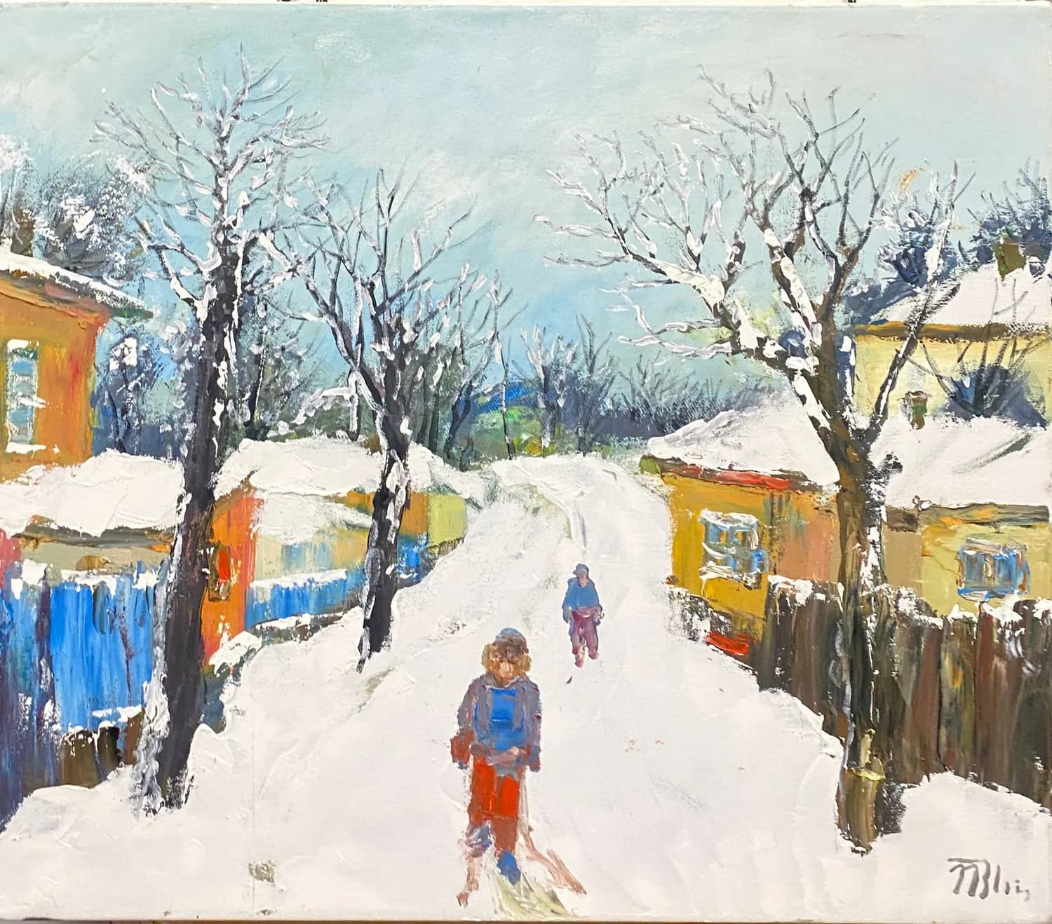 Iarna — Nicolae Blei, ulei pe panza