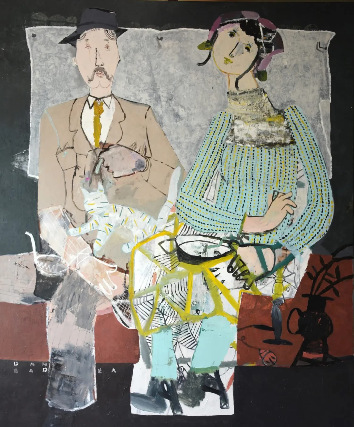 Impreuna — Dan Badea, ulei pe panza