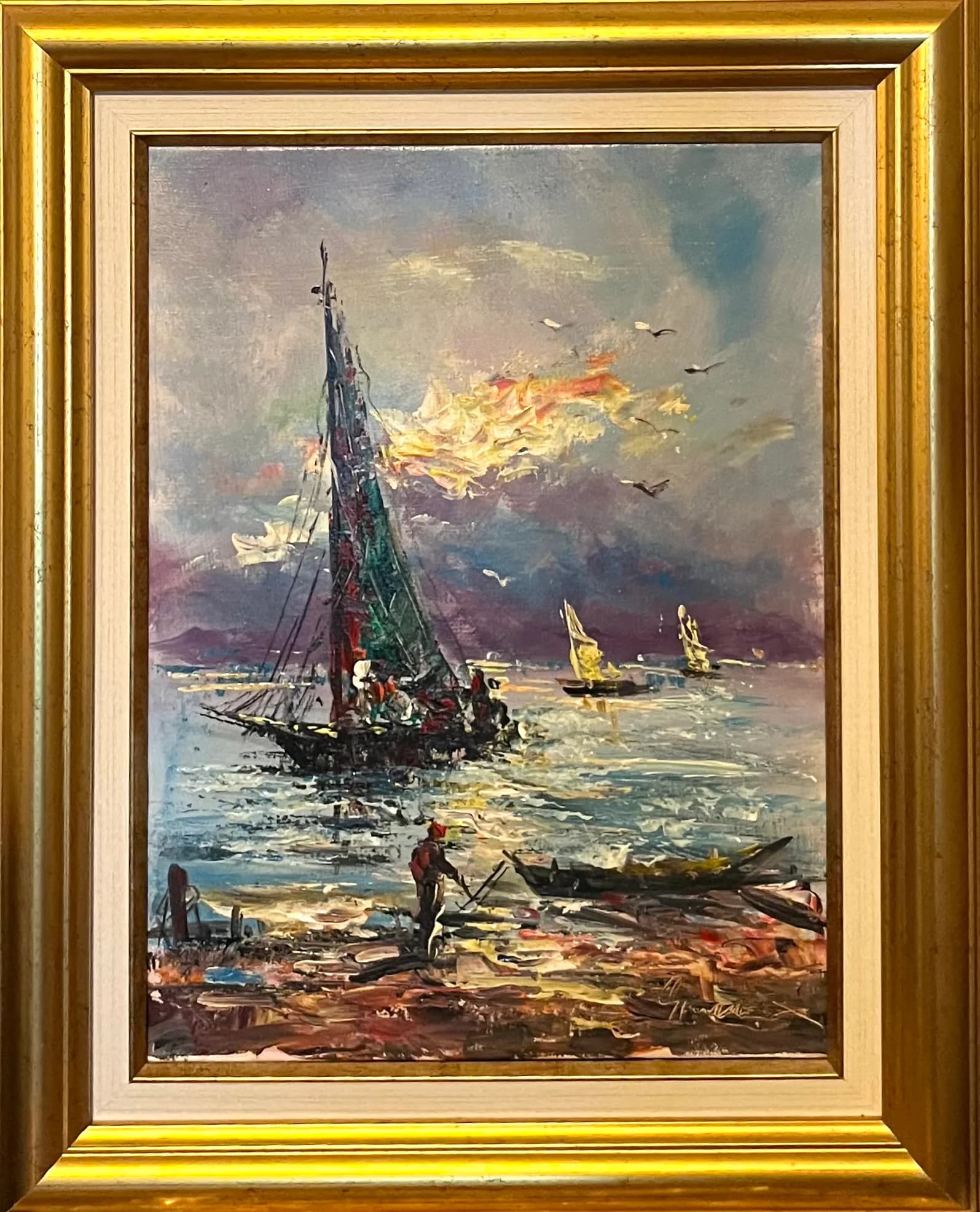 La pescuit — Grigore Stan, ulei pe pânză
