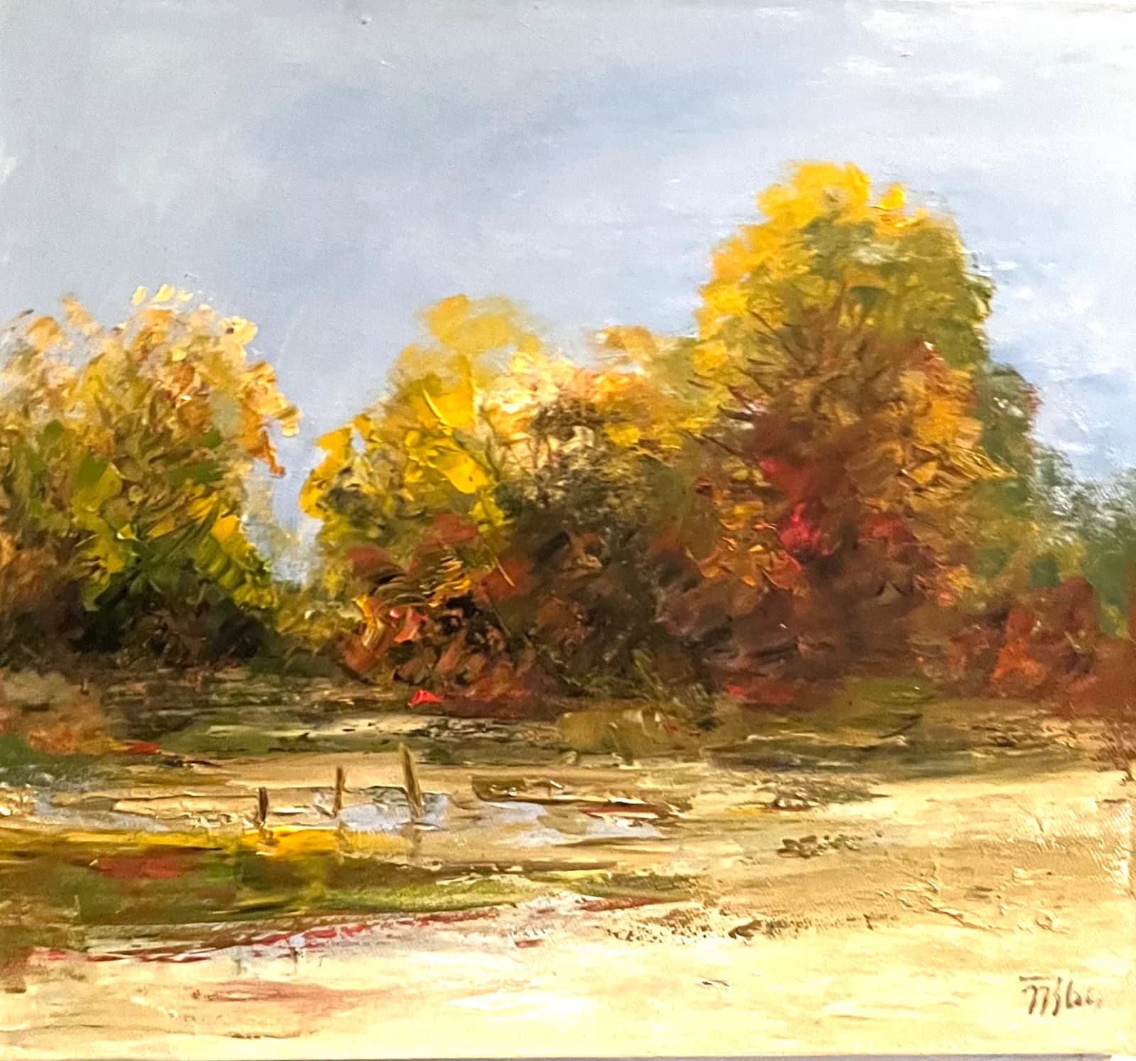 Lunca verde — Nicolae Blei, ulei pe pânză