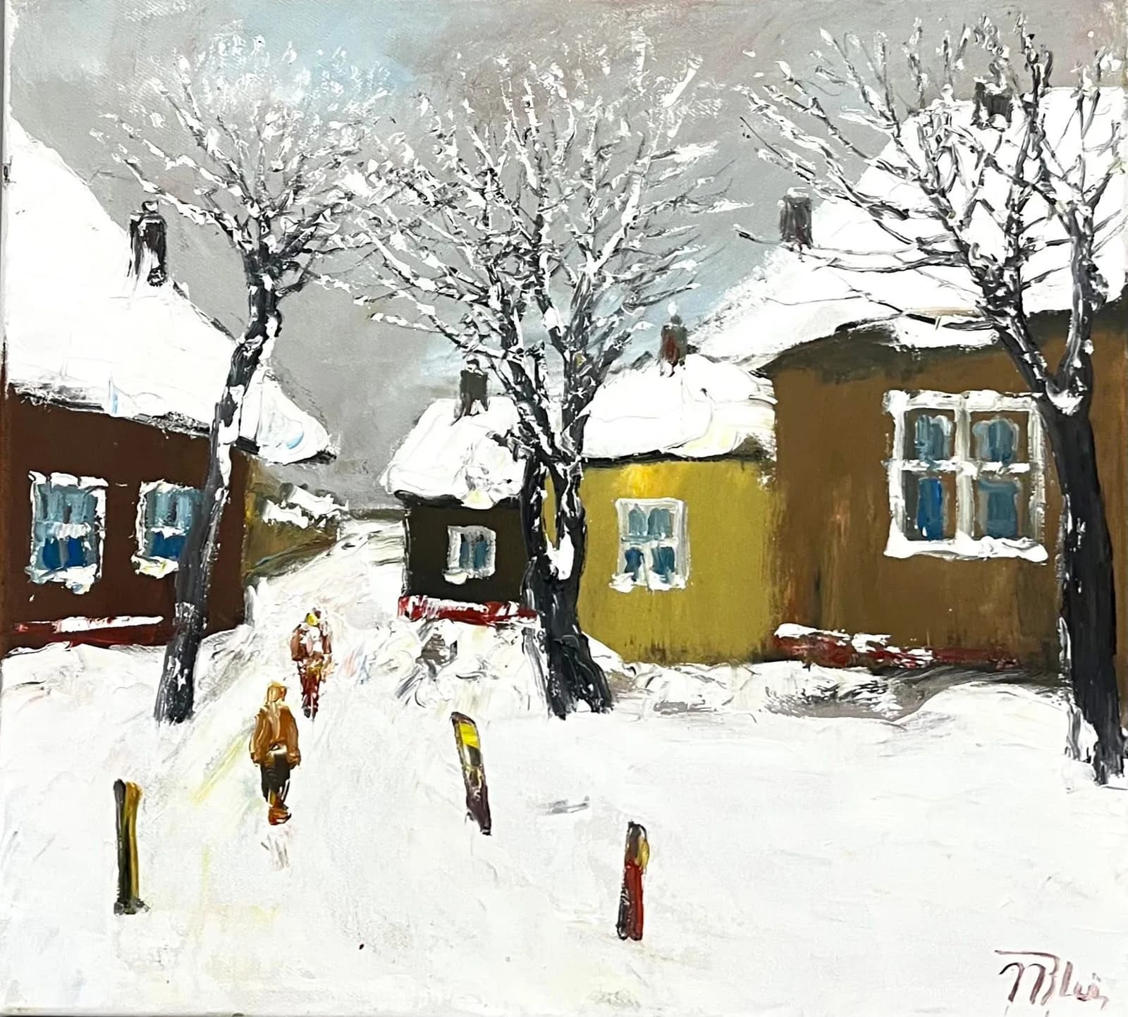Mahala-Iarna — Nicolae Blei, ulei pe pânză