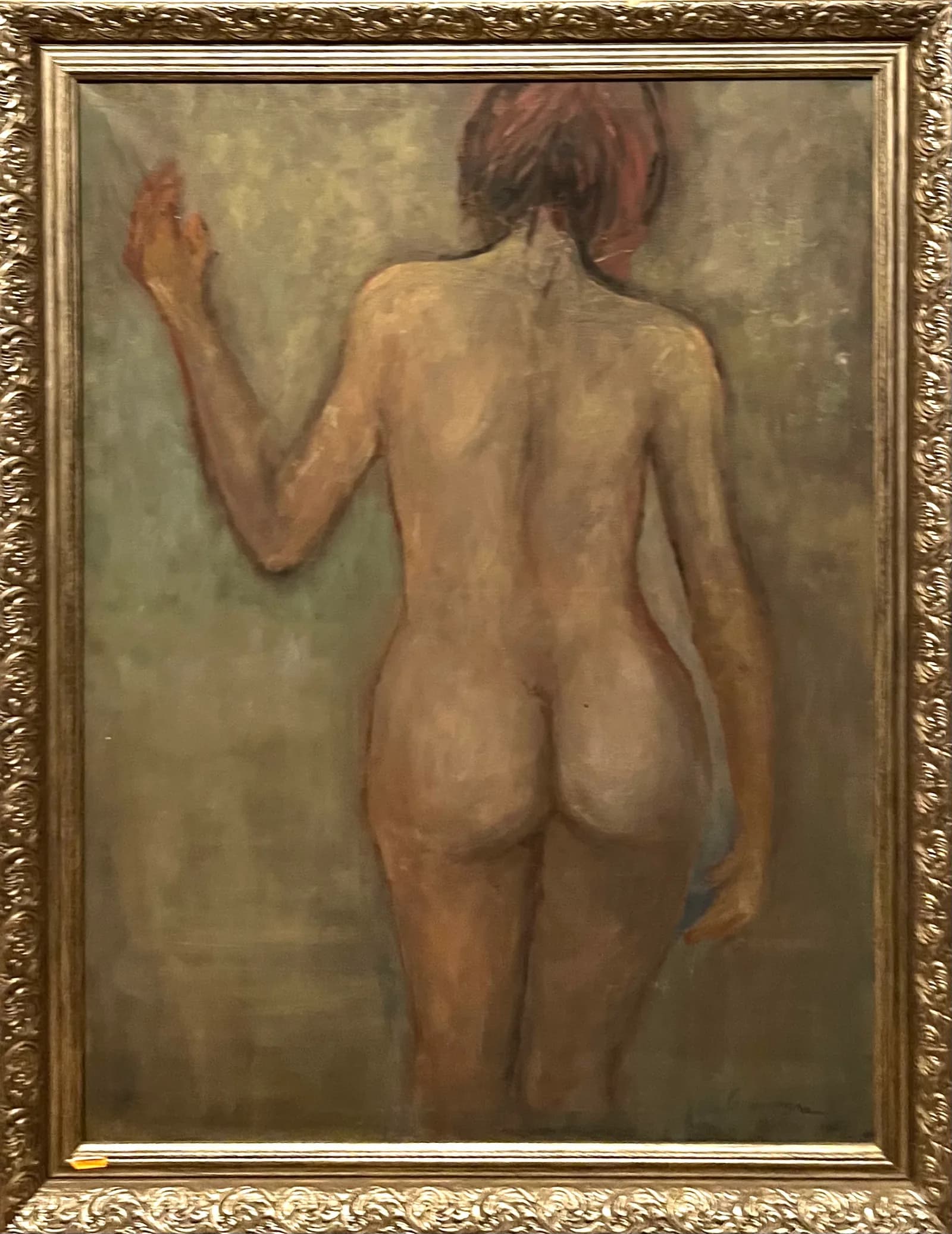 Nud cu spatele — ulei pe pânză