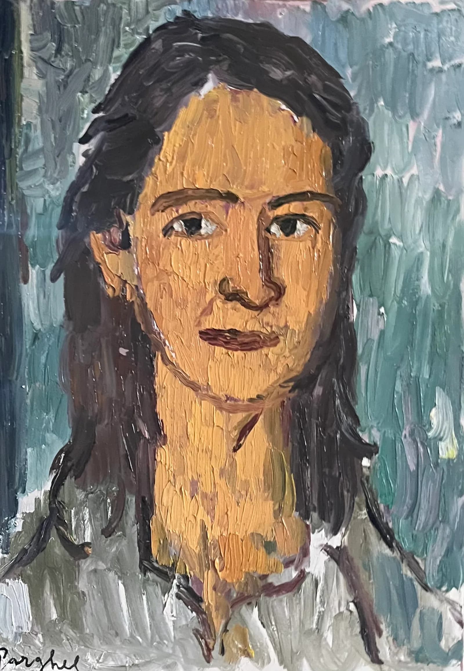 Portret de femeie — Virgiliu Parghel, ulei pe pânză