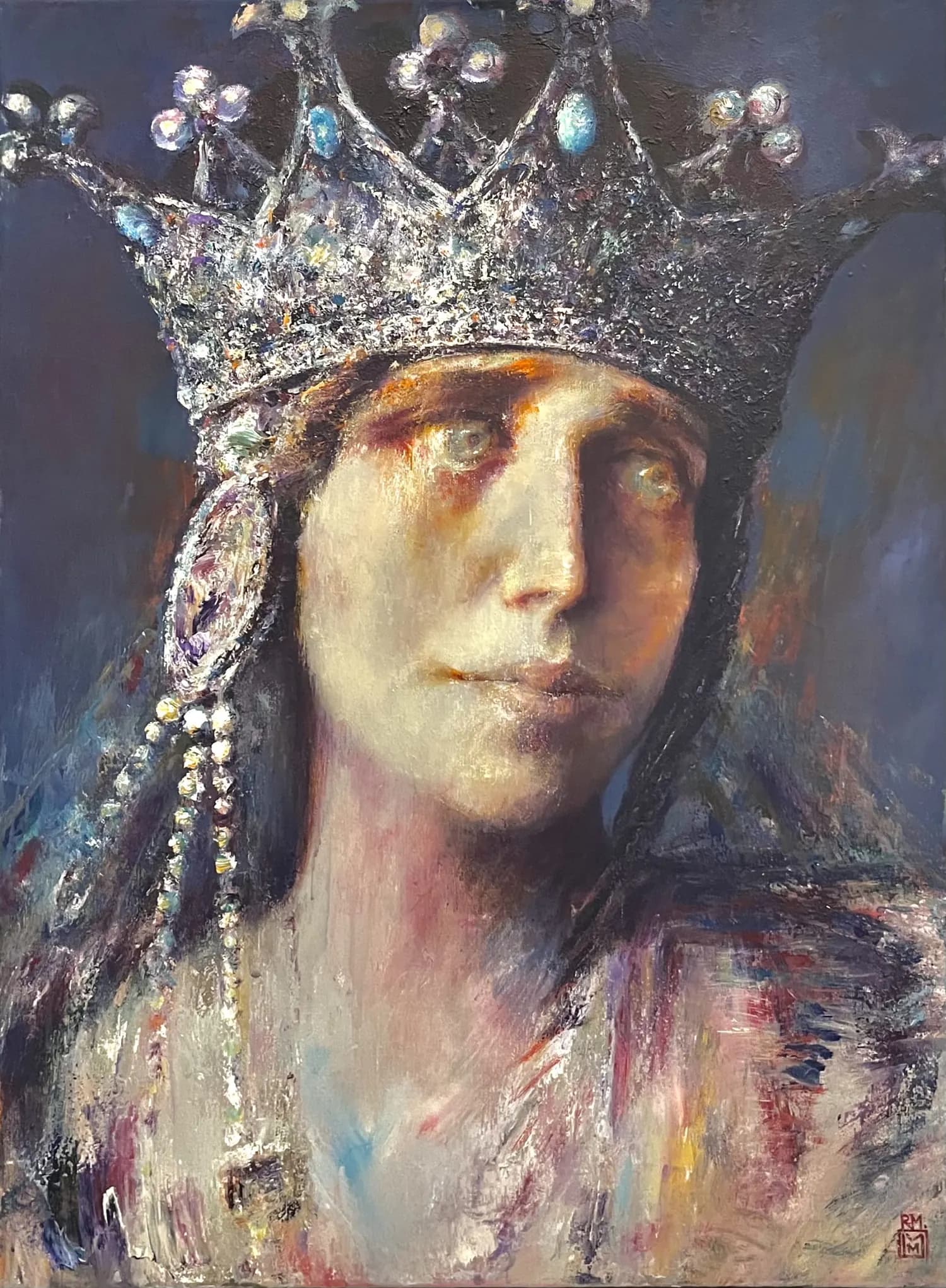 Regina Maria — Manuell Manastireanu, acril pe panza
