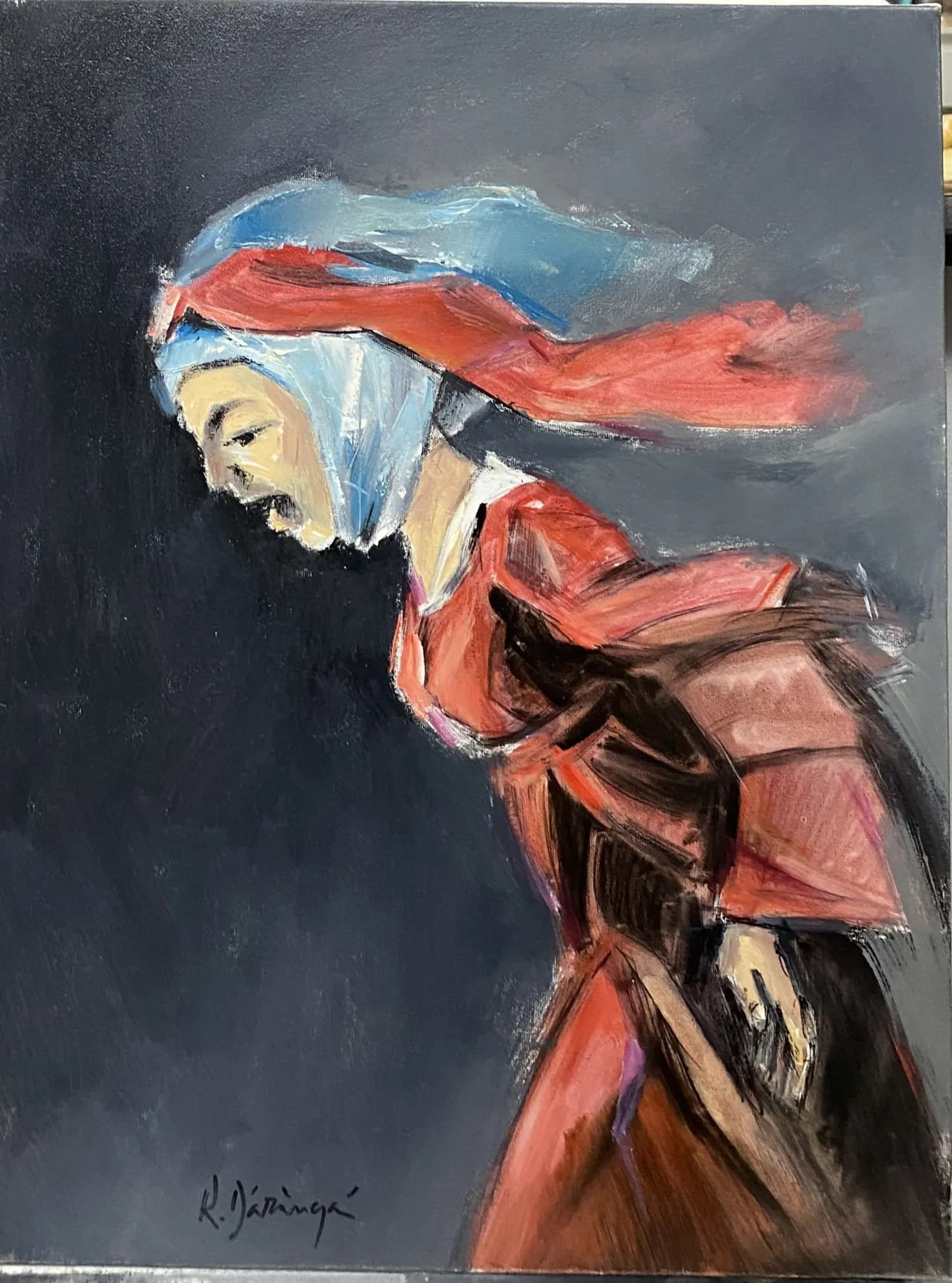 Strigătul — Daranga Radu, ulei pe panza
