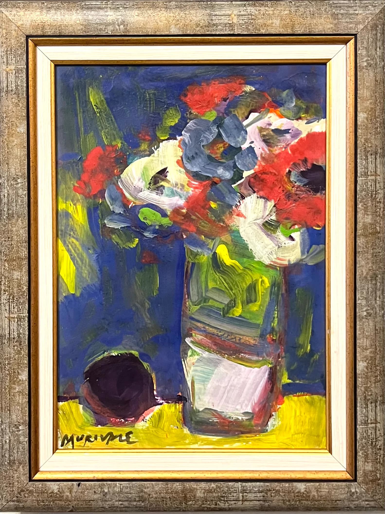 Vază cu anemone — Murivale Mureșan Vasile, acril pe carton