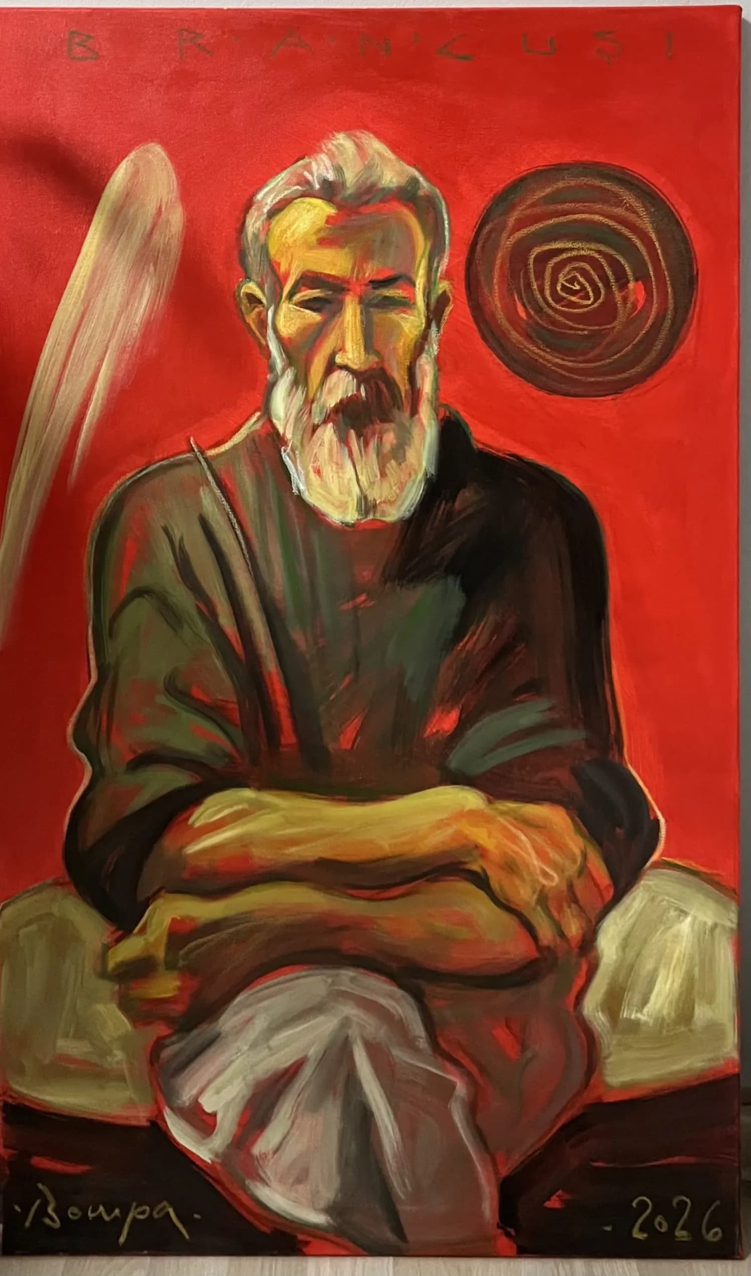 Brâncuși — acril pe panza