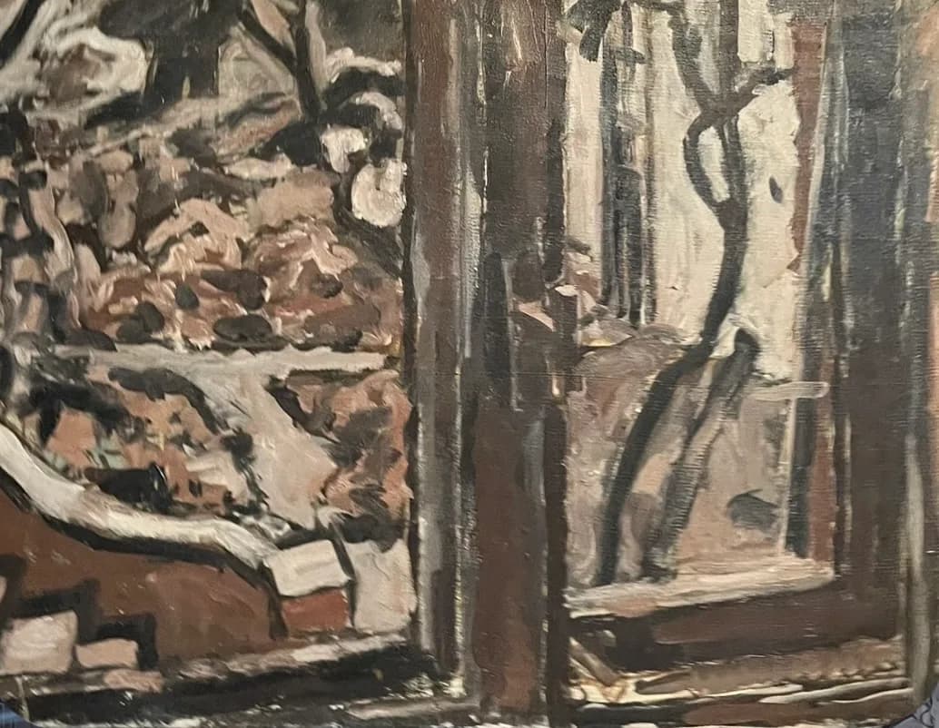 Casa din Andronache — Virgiliu Parghel, ulei pe pânză