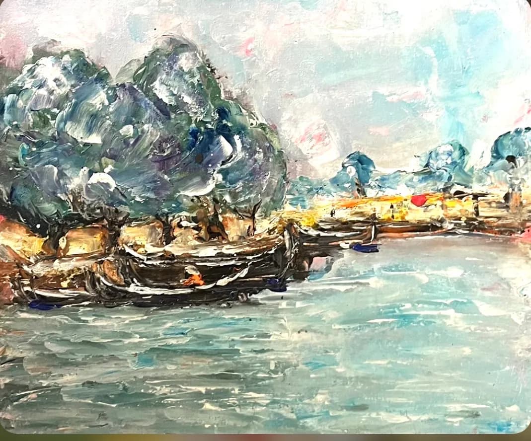 Delta — Gelu Constantin, ulei pe carton