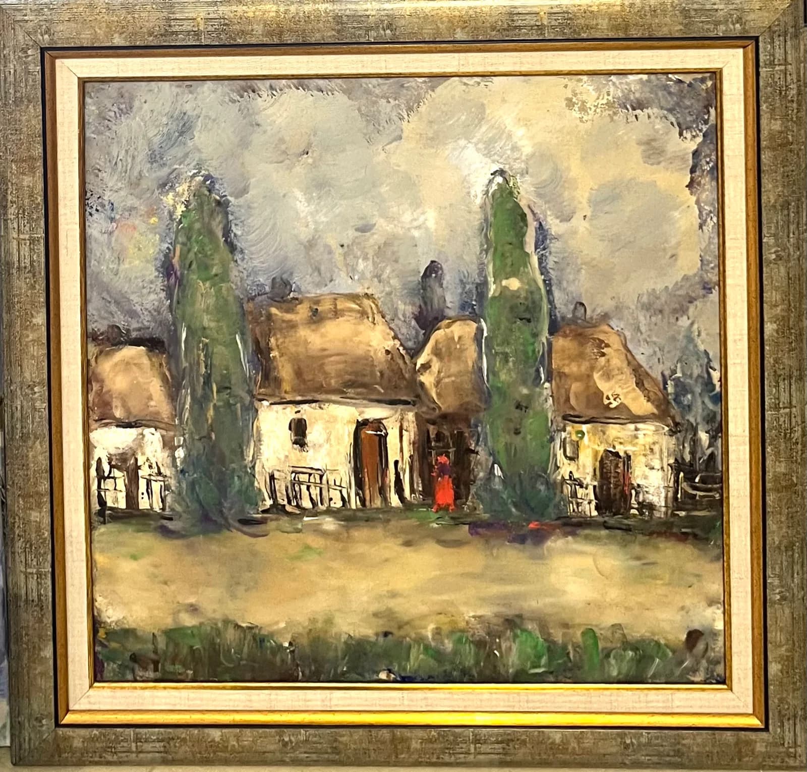 Frumusețea satului — Gelu Constantin, ulei pe carton