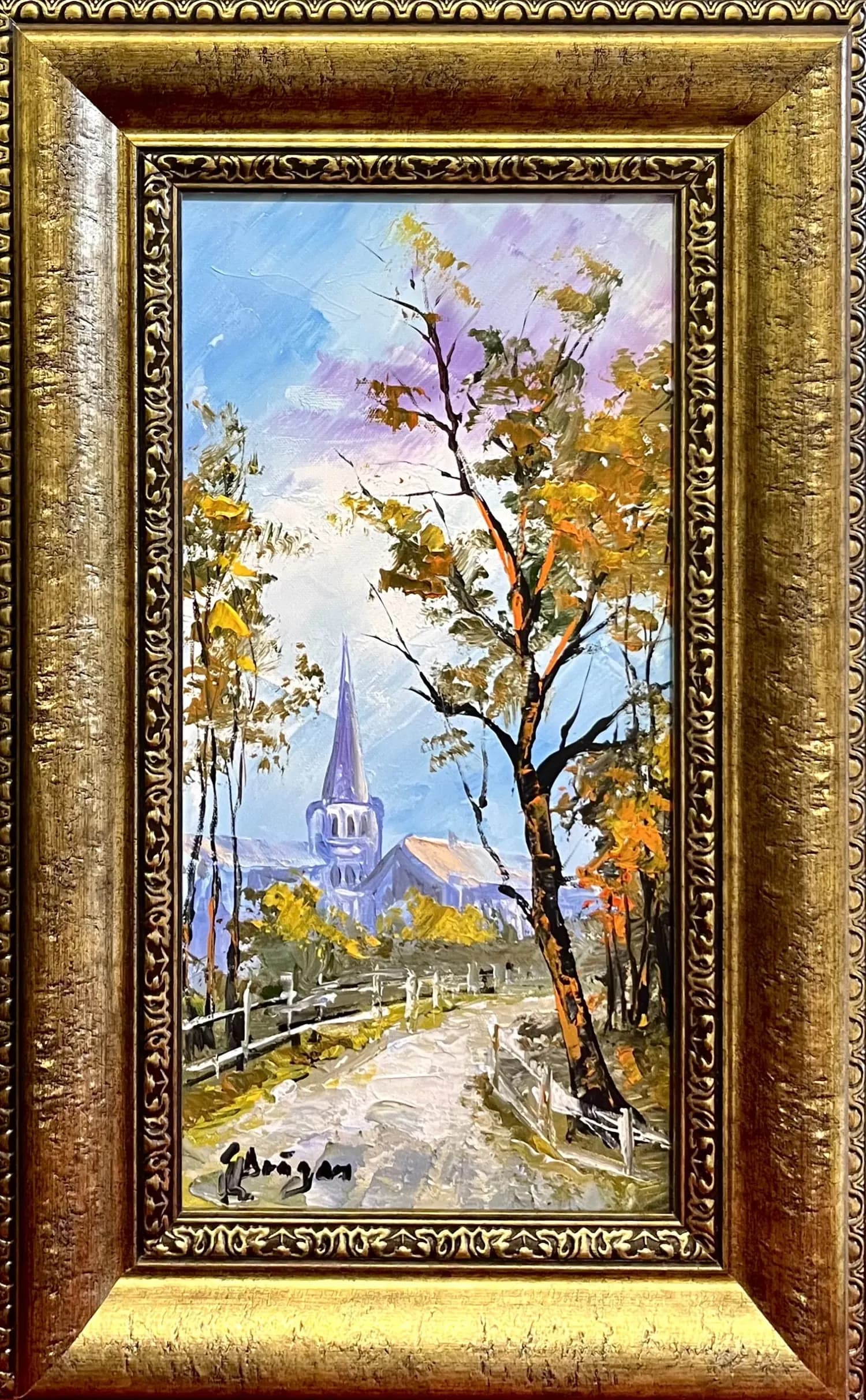 Peisaj — Gheorghe Dragan, acril pe panza