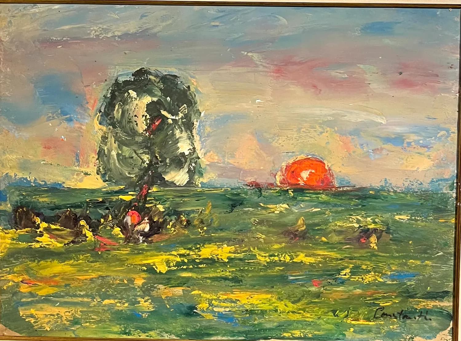 Peisaj — Gelu Constantin, ulei pe carton