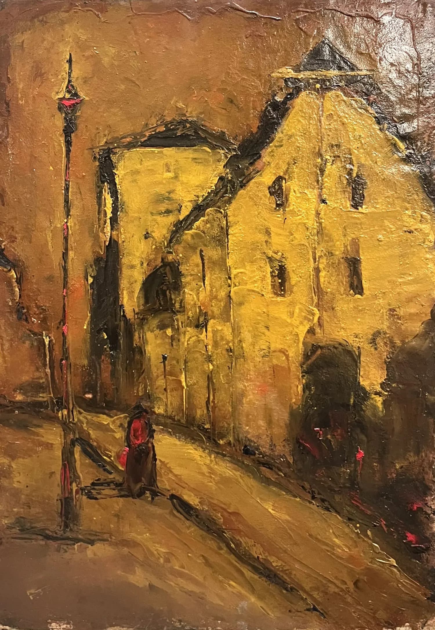 Sighișoara — Gelu Constantin, ulei pe carton